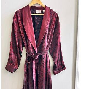 Vintage Judith Hart Glamour Robe Iridescent Women's 1X Red Black